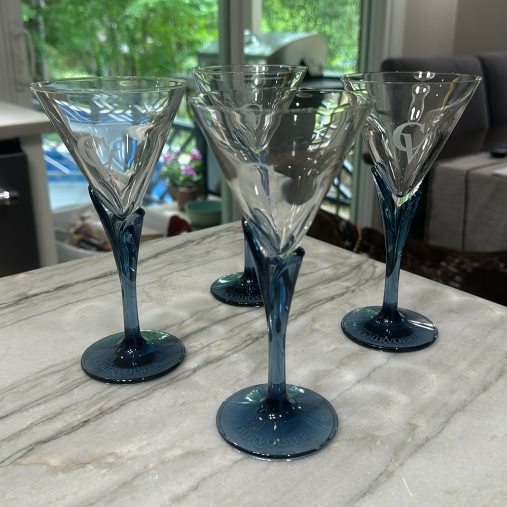 Courvoisier cocktail flute glasses set of 4